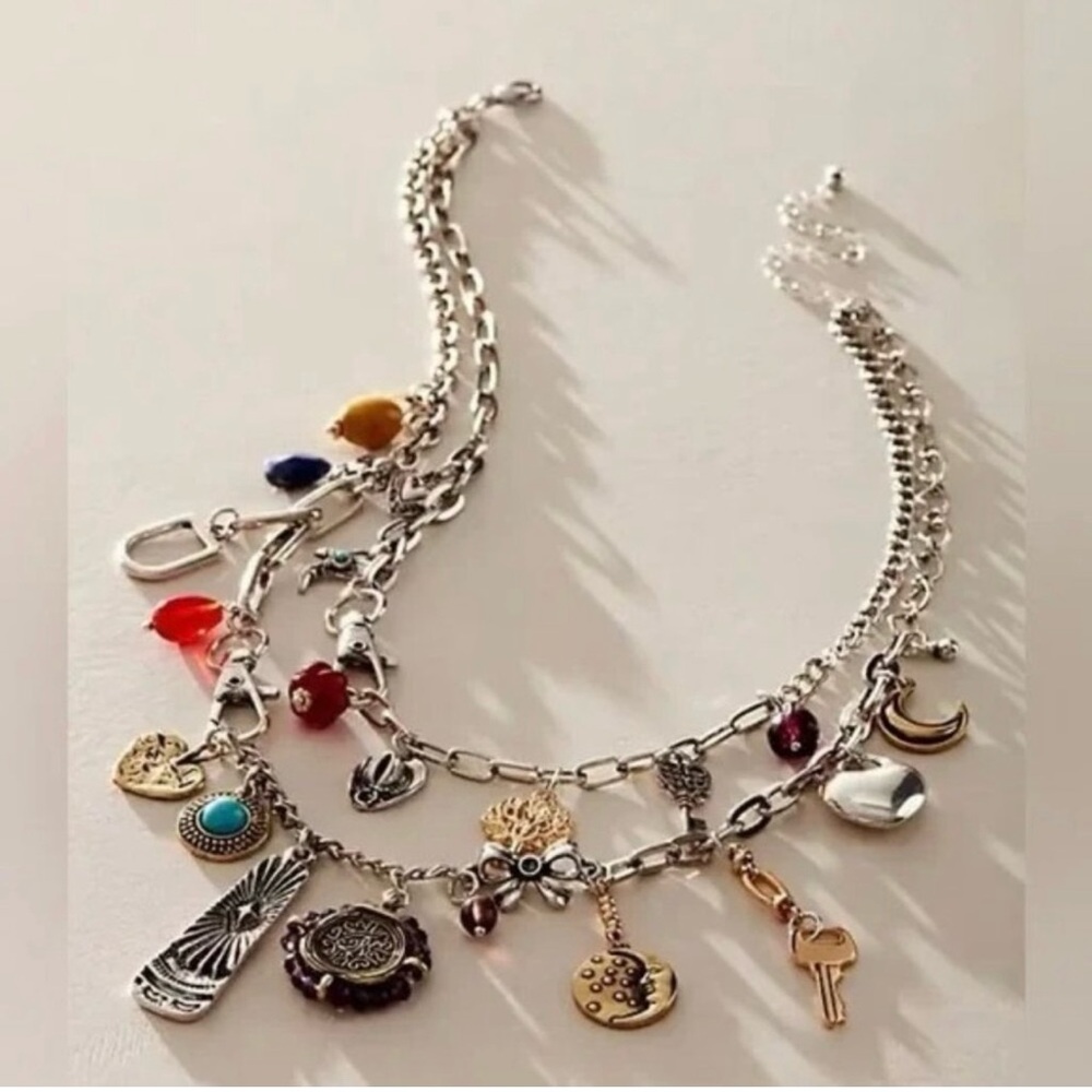 Free People Maxamillion Charm Necklace - World Traveler